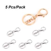 5 Pcs Set 70mm Gold Silver Color Lobster Clasps Key Ring Swivel Trigger Clips Snap Hooks Bag Keychain Round Key Dish Jewelry Making Supplies