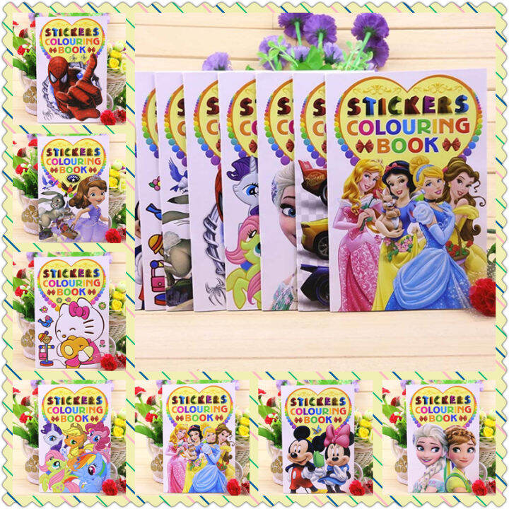 Cartoon Coloring Sticker Activity Book Party Bag Pony Hello Kitty