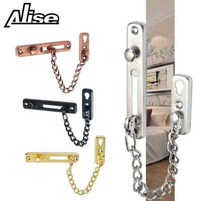 Anti-Theft Chain Door Chain with Spring Anti-Theft Press Door Latch Door Lock Security Lock Stainless Steel Safety Guard Chain Door Hardware Locks Met