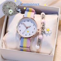 （A Decent）242☃Jam Tangan Wanita Cantik นาฬิกาทั่วไปผู้หญิงเกาหลีกันน้ำแฟชั่นสีสันสดใสสายผ้านักศึกษานาฬิกาข้อมือสตรีเรืองแสง