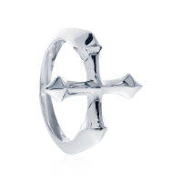 ake ake the Glory Cross ring - Medium White แหวนเงินแท้ 925 แกะมือขัดเงาพิเศษ ชุบไวท์โกลด์ ลายไม้กางเขนนี้จึงเปล่งประกายสว่างดังความอิ่มเอิบในพรพระเจ้า