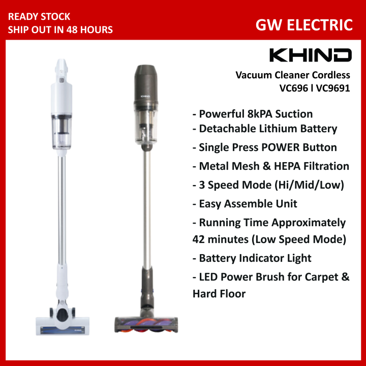 Khind Vacuum Cleaner Cordless VC696 / VC9691 Lazada