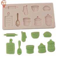 Bakeware เครื่องมือรูปร่างซิลิโคน sugarcraft แม่พิมพ์ในช็อคโกแลตขนมแม่พิมพ์มูลนิธิตกแต่งดิน DIY แม่พิมพ์ครัวเครื่องมือ