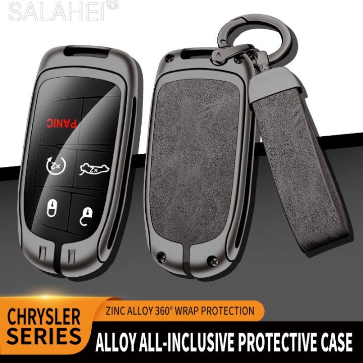 zinc-alloy-car-key-cover-case-key-bag-shell-holder-full-protection-for-chrysler-200-300-300c-keychain-auto-interior-accessories