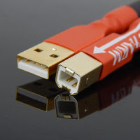 (ร้อน) คุณภาพสูง USB 2.0ข้อมูล3D พิมพ์สายเคเบิ้ลสำหรับเครื่องขยายเสียง DAC ถอดรหัสสาย4N OFC เครื่องพิมพ์ USB ลวดด้วยแหวนแม่เหล็ก Usb A ถึง USB B