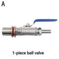 Weldless Bulkhead Keg Convert Kit Stainless Steel 304 1-piece 1/2" Ball Valve