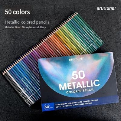ชุดดินสอสี12/24/50/72เมทัลลิค/มาการองชุดดินสอสีไม้น้ำมันสำหรับร่างสมุดวาดรูป