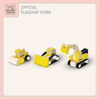 PlanToys Road Construction Set ของเล่นไม้เหมาะสำหรับเด็กอายุ 3 ปีขึ้นไป