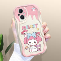 Casing Ponsel สำหรับ OPPO A74 A95 A96 5G Reno7 Z 5G Reno8 Z 5G เคสเนื้อครีมเมโลดี้น่ารักขอบลอนเคสโทรศัพท์เคสซิลิโคนแบบนิ่ม