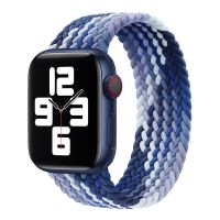 สายสำหรับสายคาด Apple Watch 44มม. 40มม. 45มม. 41มม. 42มม. 38มม. 49มม. สร้อยข้อมือเดี่ยวแบบถักยืดหยุ่น IWatch Series Ultra 8 7 6 Se 3