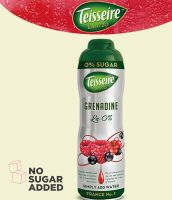 Premium products ? TEISSEIRE ZERO SUGAR เตสแซร์ น้ำหวานเข้มข้น สูตรไม่มีน้ำตาล  600มล ? เกรนาดีนGrenadine