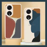 couple trend Phone Case For OPPO A1 Pro 5G/Reno8T 5G Back Cover The New texture Cartoon anti-fall airbag leather funny