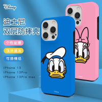 Donald Duck Daisy เคสโทรศัพท์มือถือสำหรับ Apple 13PROMAX เคสโทรศัพท์สองชั้น iPhone 12เคสป้องกันคู่ป้องกันการตก14