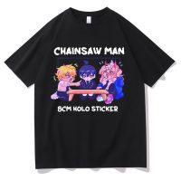Japanese Anime Chainsaw Man Tshirt Mens Cartoon Vintage Loose T Shirt Men Manga Denji Hayakawa Aki Power Printed T-shirts XS-4XL-5XL-6XL