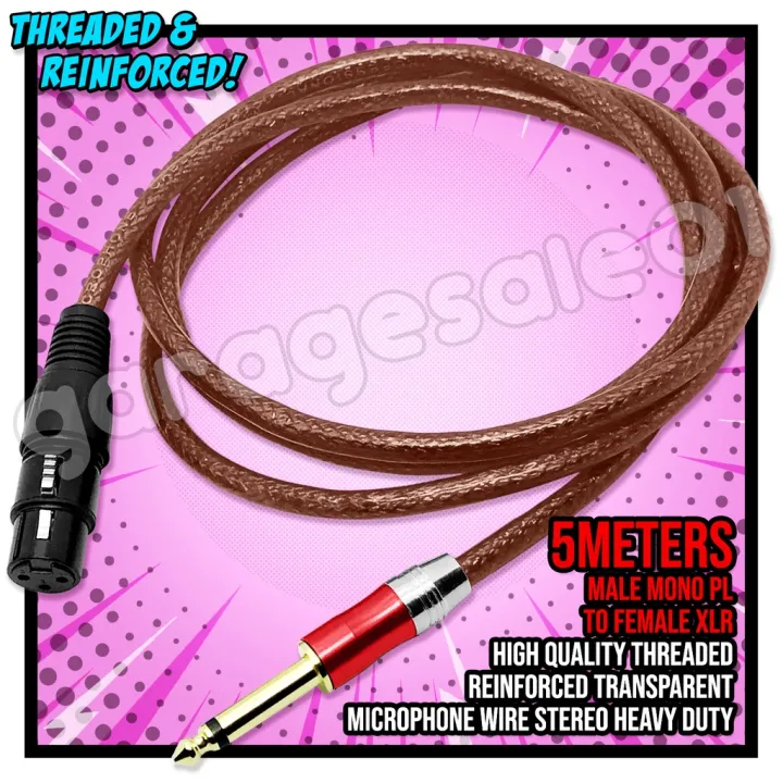 ⚡5 Meter Colorful Quality Heavy Duty Short Microphone Wire Cable⚡