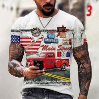 CODAndrew Hearst 2022 Trendy Route 66 Mens 3D T Shirt Loose Top Fashion Short Sleeve Sports Tee Round Neck Casual Shirt Xhgg