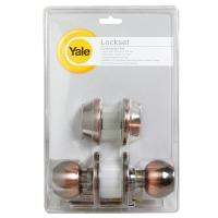 ลูกบิด+DB YALE CB-9217 US11 หัวกลม สีทองแดงรมดำYALE CB-9217 US11 ANTIQUE COPPER KNOB+DEABOLT **คุณภาพดี**