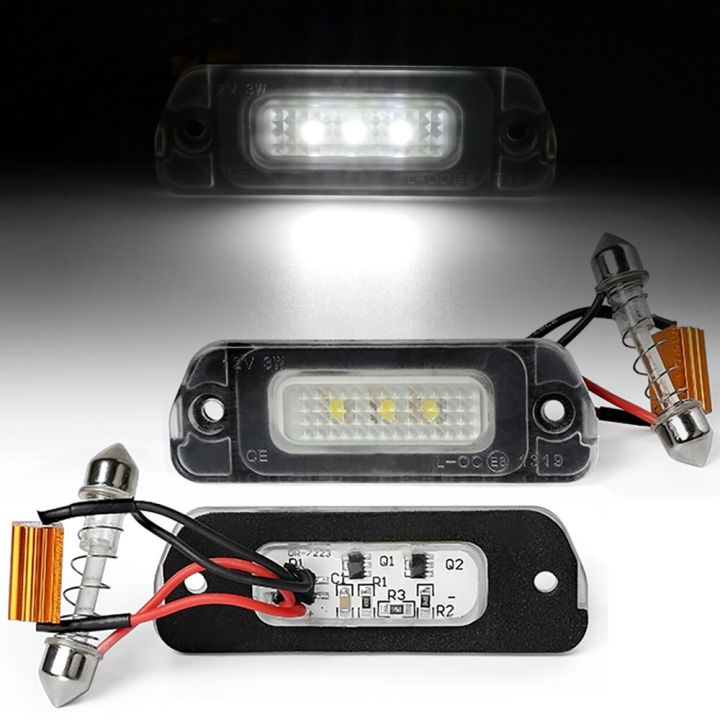 2pcs-suitable-for-mercedes-benz-led-license-plate-light-x164-w164-w251-gl-ml-r-class-2006-2007-2008-2009-2012-led-number-lamps-led-strip-lighting