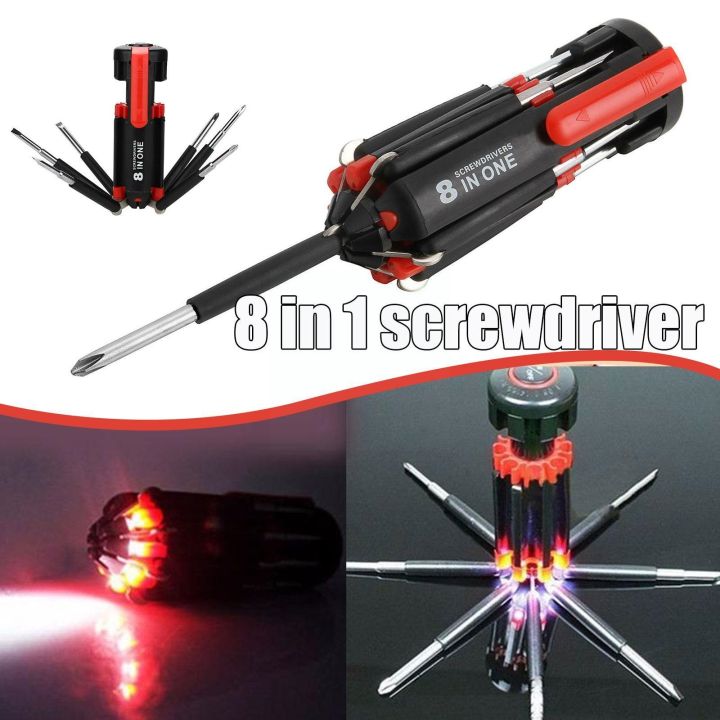 portable-multifunctional-8-in-1-screwdriver-with-led-flashlight-screwdriver-outdoor-multi-purpose-car-multi-function-tool-d0k4