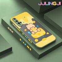 Jjlingji เคสสำหรับ Huawei Nova 5T Honor 20 Pro,เคสลายการ์ตูนหมีชีสบางมีน้ำค้างแข็งโปร่งใสแข็งขอบสี่เหลี่ยมกันกระแทกปลอกซิลิโคนคลุมทั้งหมดเคสนิ่มป้องกัน