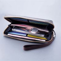 Canvas Long Wallets for Men Zipper Coin Purse Large Capacity Wallet Men Money bag Purses Portable Card Holder Carteira Masculina