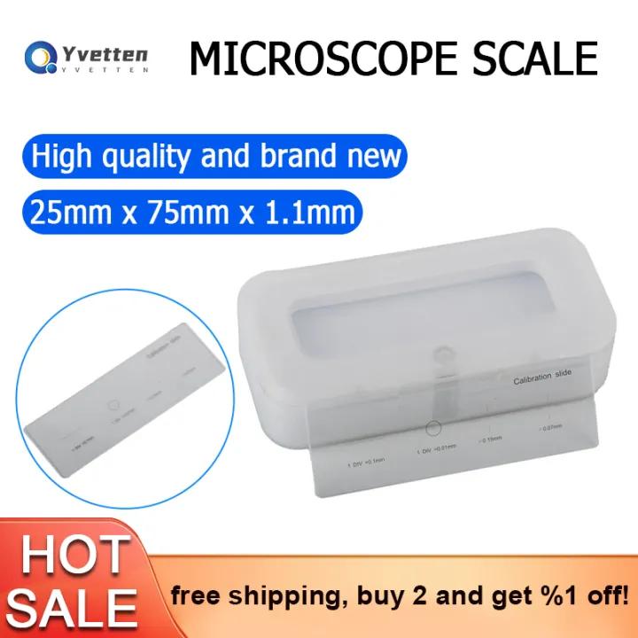 0.01mm Microscope Slides Reticle Calibration Slide Ruler Cross