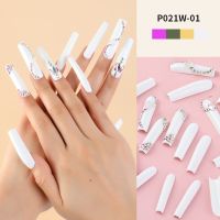 [COD] European and hot girls autumn winter armor finished net red style bridal nail stickers manicure tablets pregnant women show white wedding