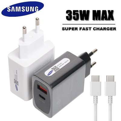 Samsung S23 S22 S21 Ultra Note 20 Ultra 5G Charger 35W Super Fast Charging Type C Adapter PD Cable For Galaxy A33 A53 A52 A72