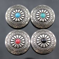 ✾♈ Snap Button Silver Metal Buttons Nail Rivet With Bead Decoration for Leathercraft Bag Snap Fastener Leather Sewing accessories