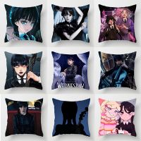 【CW】♙✧  Movie TV Addams Cover Waist Pillowcases Sofa Car Throw Cushion Covers