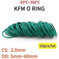 ❏℗✷ 10pcs CS 2mm OD 5 60mm Green FKM Fluorine Rubber O Ring Sealing Gasket Insulation Oil High Temperature Resistance Green