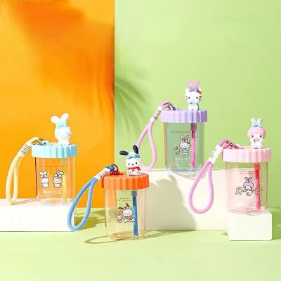 Sanrio  Cinnamoroll  Melody  Pochacco Water Cup with Portable Rope for Cute Student