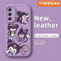 YIWESAN เคสปลอกสำหรับ Samsung A54 A34 A14 5G,เคสโทรศัพท์ลายการ์ตูนนำโชคบางดีไซน์ใหม่ลายการ์ตูนนุ่มหนังฝาปิดด้านหลังเลนส์เต็มรูปแบบเคสป้องกันกล้องเคสกันกระแทก