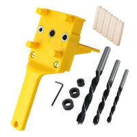 Quick Wood Doweling Jig พลาสติก ABS Handheld Pocket Hole Jig System 6810มม. เจาะ Bit Hole Puncher สำหรับช่างไม้ Dowel ข้อต่อ