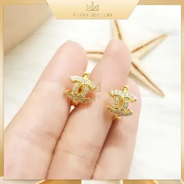 Bông tai titan đồng xu nữ hoàng may mắn thời trang quyến rũ không đen -  Lucky Star To You