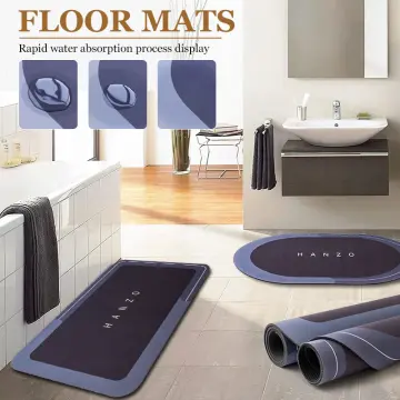 Rapid Water Absorption Non-slip Bathroom Mat Quick Drying Carpet Bath Floor  Absorbent Kitchen Mats Household Rug Doormat Pads