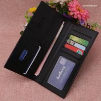 ZZOOI 1PC Super Slim Business Leather Clutch Long Wallet Bifold ID Card Holder Men Purse Drop Shipping