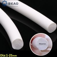 5 Meters Silicone Rubber Sponge Strip Dia 1--25mm White Silicone Foamed Seal Strip