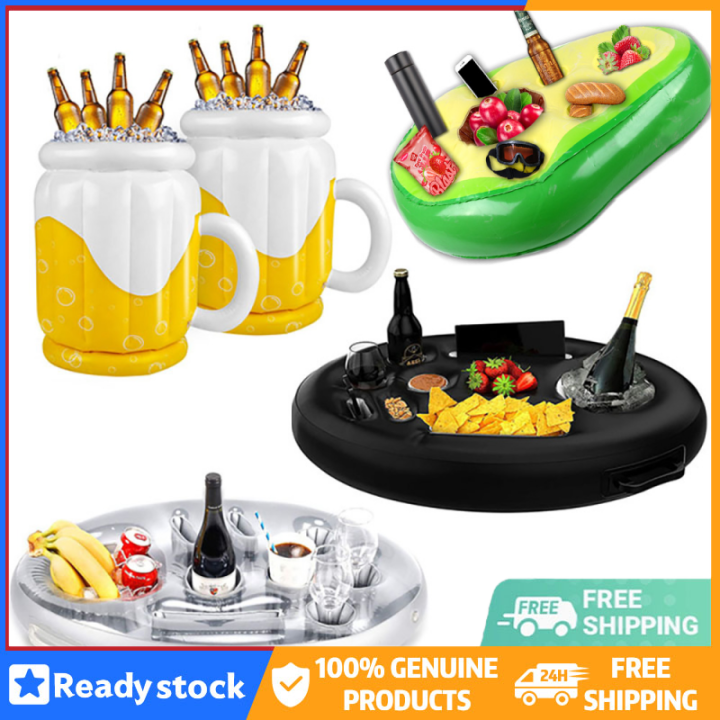 Ready stock Swimming Party Bucket Cup Holder Inflatable Pool Float Beer