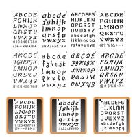 8Pcs Stencils Painting Letters Templates Alphabet Number Letterdrawing English Calligraphy Old Abc Wood Kids Template Crafts Rulers  Stencils