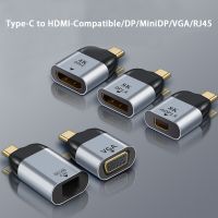 4K USB-C to HDMI-Compatible Adapter 8K Type-C to Mini DP Adapter USB C to VGA/RJ45 Gigabit Ethernet For MacBook SAMSUNG S22 S21