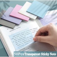 【CW】♞▧▥  Diaphanous Posted It PET Transparent Sticker Note Office School Student Supplies Stationery