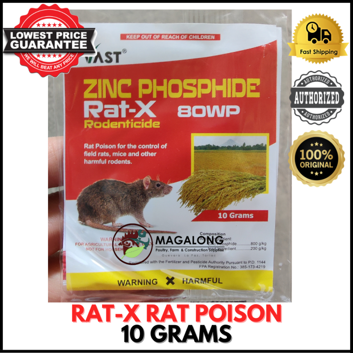 RATX (ZINC PHOSPHIDE) RAT POISON / RAT KILLER RODENTICIDE 10 grams VAST Lazada PH