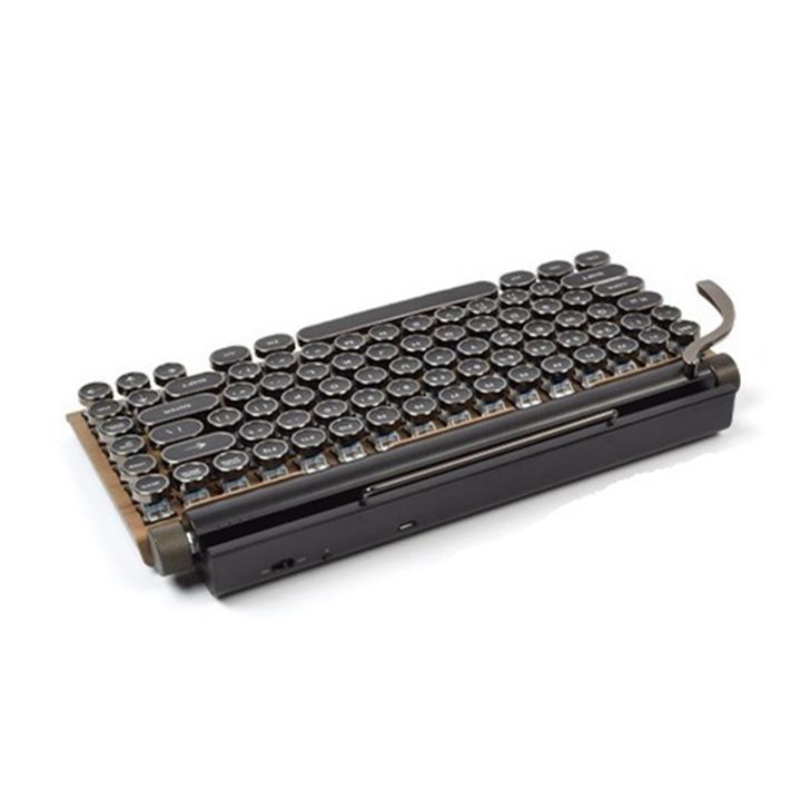 83 Keys Gaming Keyboards Retro Typewriter Keyboard Wireless Bluetooth