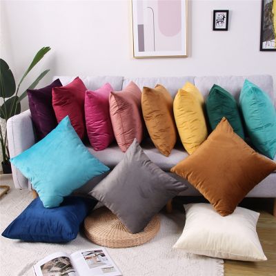 【CW】 45x45cm Color Luxury Throw Sofa Car Seat/Back Lumbar Cushion Cover Bed Soft Pillowcase