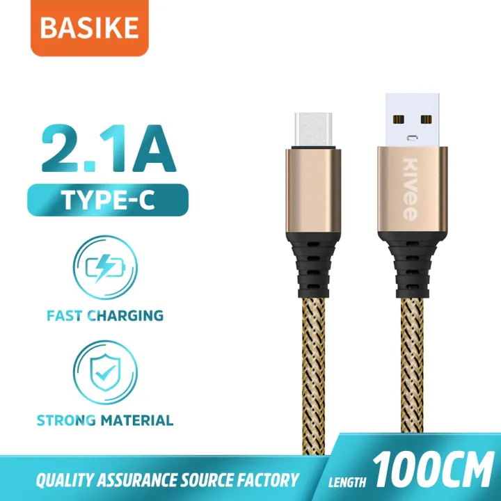 BASIKE Type-C Fast Charging Cable 2.1A Charger Data Cable | Lazada PH