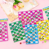 10 Pcs Paper Portable Snakes and Ladders Fun Board Family Games Kids Birthday Party Favors Carnival Giveaways Kindergarten Gifts Board Games