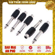 Jack chuyển 6 ly ra hoa sen - Jack chuyển 6.35mm 6 ly ra AV RCA, Jack mạ