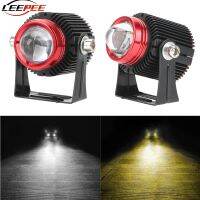 24V 12V Motorcycle Spotlights Car DRL Lights LED Auto Day Running Lamps 300K 6000K Bright 60W Truck ATV Accessories Universal Bulbs  LEDs  HIDs