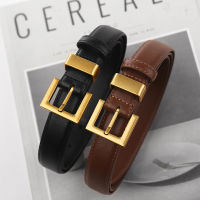 Womens leather belt, high-end feeling, soft and fashionable, versatile leather needle buckle, black wide waistband, decorative jeans  AMIF